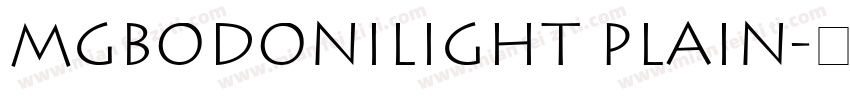 MgBodoniLight Plain字体转换